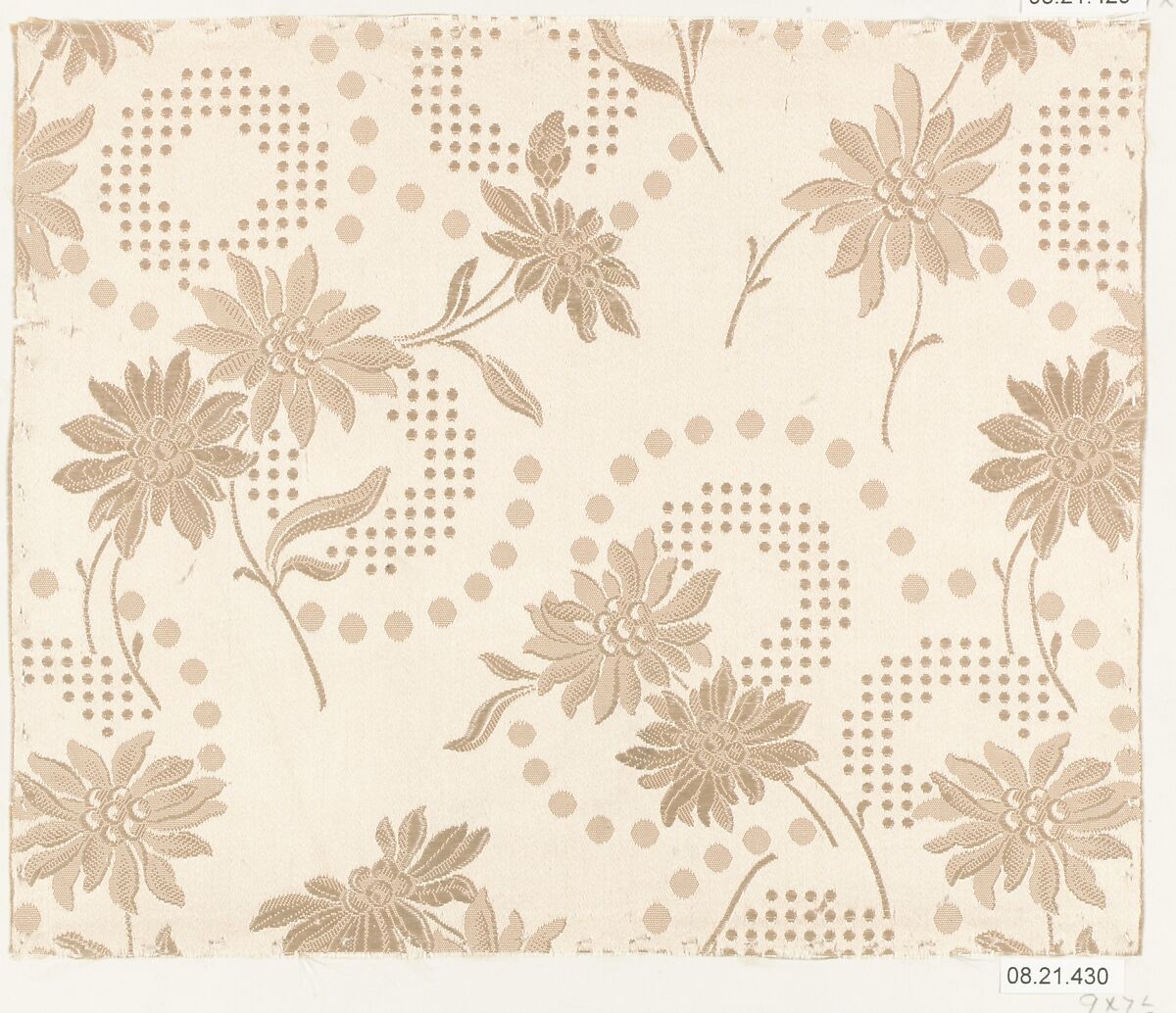 Textile sample, Unknown Designer, Silk 