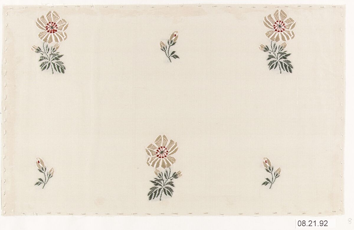 Textile sample, Unknown Designer, Silk 