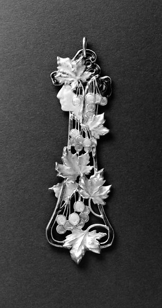 Pendant, René-Jules Lalique (French, Aÿ 1860–1945 Paris), Enamel, gold 