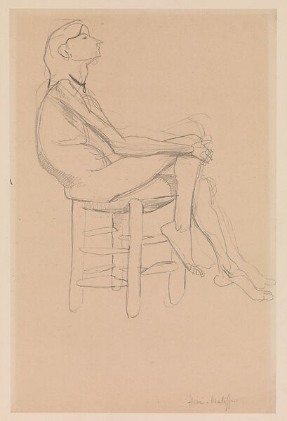 Seated Nude, Henri Matisse (French, Le Cateau-Cambrésis 1869–1954 Nice), Graphite on paper mounted on papers 