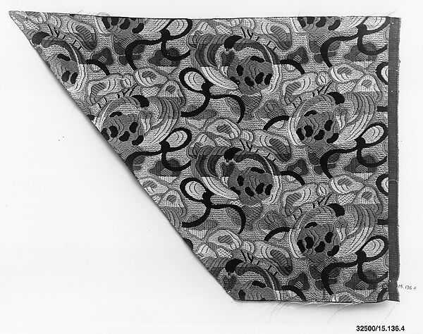 Textile fragment, Unknown Designer, Silk brocade 
