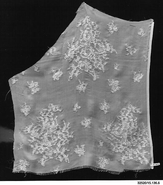 Textile fragment, Unknown Designer, Silk mull 