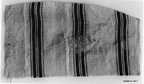 Textile fragment, Unknown Designer, Silk brocade 