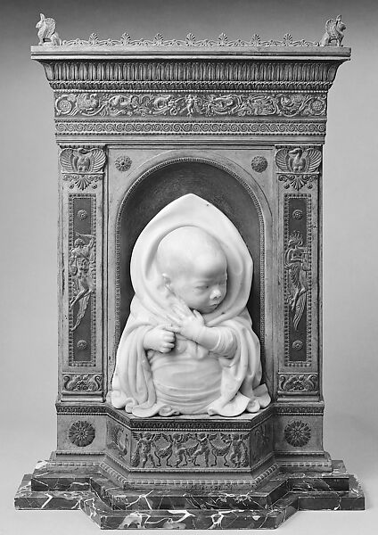 Pauline Frances, Paul Manship (American, St. Paul, Minnesota 1885–1966 New York), Marble, polychromed and gilt bronze frame