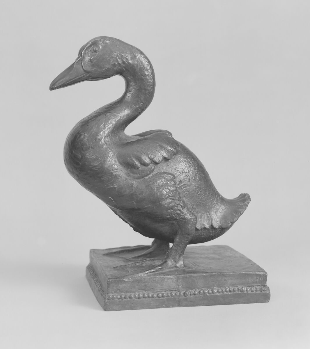 Young Duck, Harry Dickinson Thrasher (American, Plainfield, New Hampshire 1883–1918 France), Bronze 