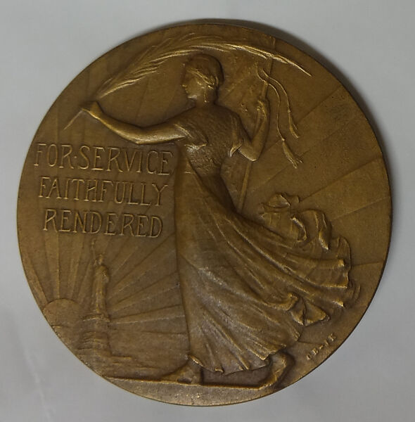 For Service Faithfully Rendered, Julio Kilenyi (American, 1885–1959), Bronze