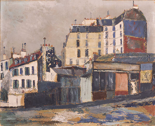 Rue Ravignan, Paris, Maurice Utrillo (French, Paris 1883–1955 Dax), Oil on canvas 