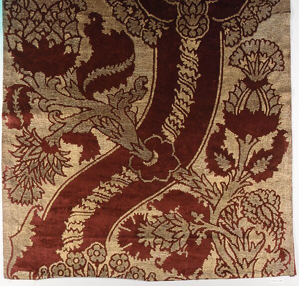 Textile length, Mariano Fortuny (Spanish, Granada 1871–1949 Venice), Printed silk velvet 