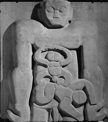 Relief: Obverse: Sun God (1910); Reverse: Primeval Gods (1933), Sir Jacob Epstein (British (born United States), New York 1880–1959 London), Hopton-Wood stone