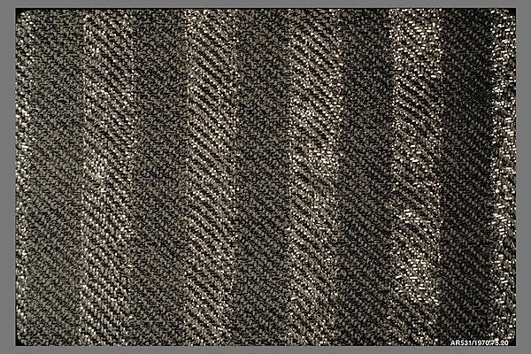 Textile sample, Anni Albers (American (born Germany), Berlin 1899–1994 Orange, Connecticut), Cotton, metal foil 