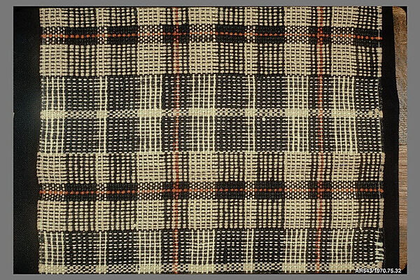 Textile sample, Anni Albers (American (born Germany), Berlin 1899–1994 Orange, Connecticut), Linen and cotton 