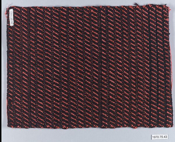 Textile sample, Anni Albers (American (born Germany), Berlin 1899–1994 Orange, Connecticut), Cotton and linen 