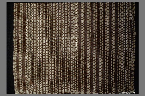 Textile sample, Anni Albers (American (born Germany), Berlin 1899–1994 Orange, Connecticut), Cotton and jute 