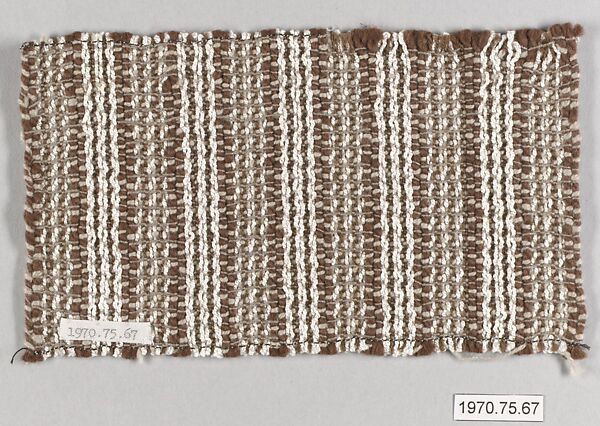 Textile sample, Anni Albers (American (born Germany), Berlin 1899–1994 Orange, Connecticut), Cotton and rayon 