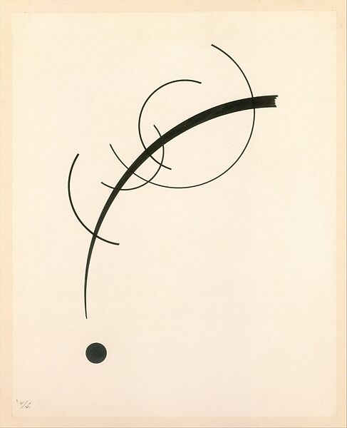 Free Curve to the Point - Accompanying Sound of Geometric Curves, Vasily Kandinsky (French (born Russia), Moscow 1866–1944 Neuilly-sur-Seine), Ink on paper 