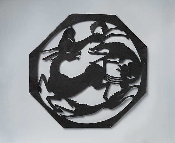 Hunt Scene, Three Wolves Attacking a Horse