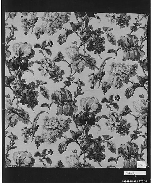 Textile sample, Unknown Designer, Block-printed cotton 