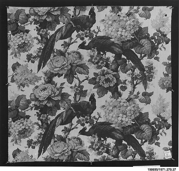 Textile sample, Unknown Designer, Printed cotton 