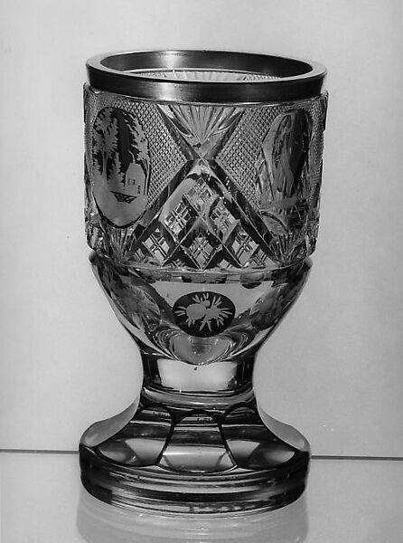 Goblet, Unknown Designer, Glass with gilding, Bohemian 