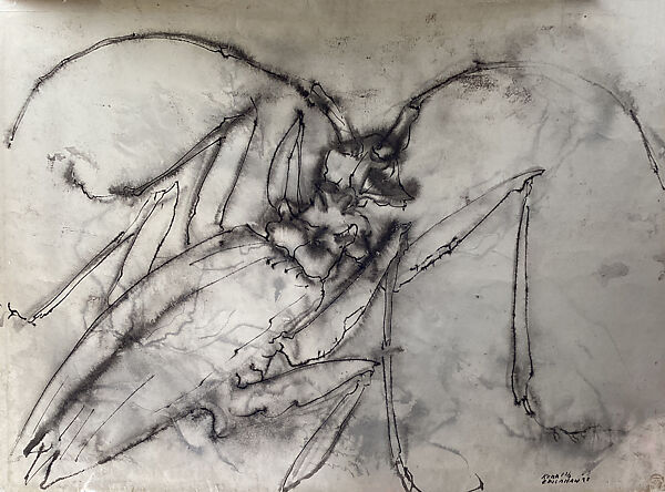 Insect, Kenneth Callahan (American, Spokane, Washington 1905–1986 Seattle, Washington), Brush and black ink on paper (recto and verso)
