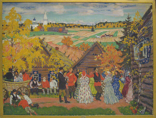 Village Festival, Boris Mikhailovich Kustodiev (Russian, Astrakhan 1878–1927 Leningrad), Oil on canvas 