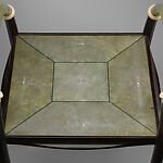 Table, Clément Rousseau (French, 1872–1950), Ebony, sharkskin, ivory, brass