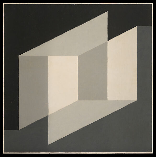 Indicating Solids, Josef Albers (American (born Germany), Bottrop 1888–1976 New Haven, Connecticut), Oil on Masonite 