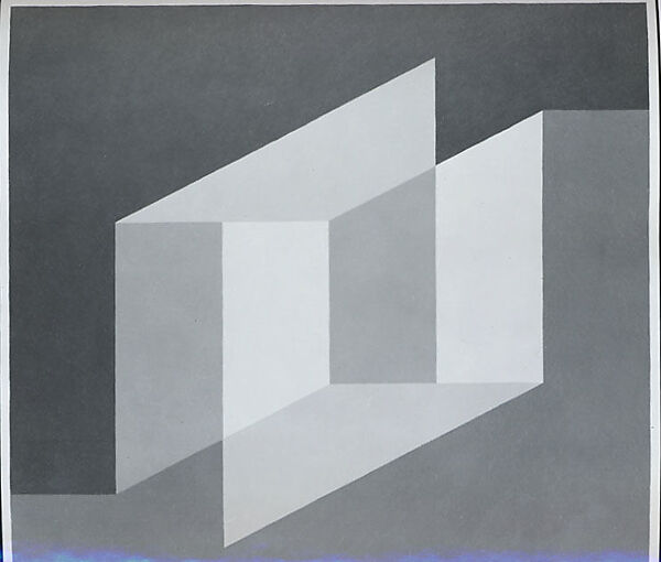 Never Before, Josef Albers (American (born Germany), Bottrop 1888–1976 New Haven, Connecticut), Oil on Masonite 