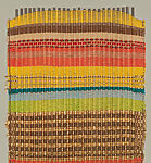 Window blind sample, Dorothy Liebes (American, Santa Rosa, California 1897–1972 New York), Wood, plastic, various yarns, Lurex (aluminum foil, plastic coated)