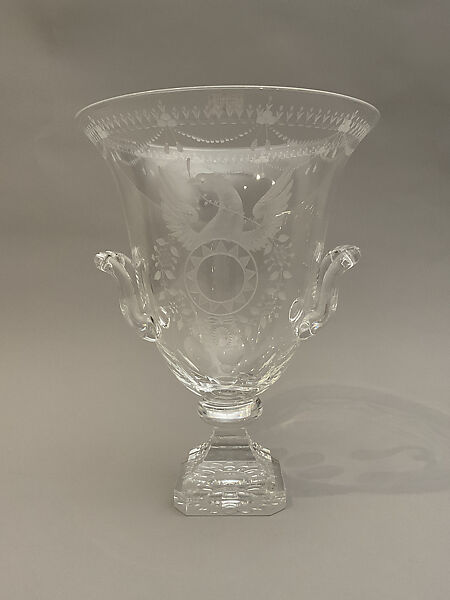 "Strawberry Mansion" Vase, Frederick Carder (American (born England) Brierley, Staffordshire, England 1863–1963 Corning, New York), Glass