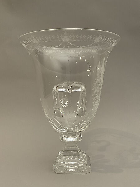 "Strawberry Mansion" Vase, Frederick Carder (American (born England) Brierley, Staffordshire, England 1863–1963 Corning, New York), Glass