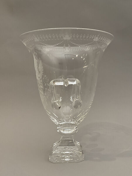 "Strawberry Mansion" Vase, Frederick Carder (American (born England) Brierley, Staffordshire, England 1863–1963 Corning, New York), Glass