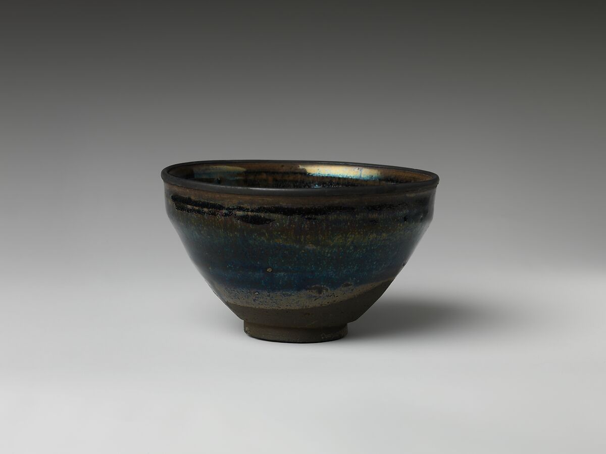 Teabowl (Chawan), Stoneware with iron-oxide glaze (Seto ware), Japan