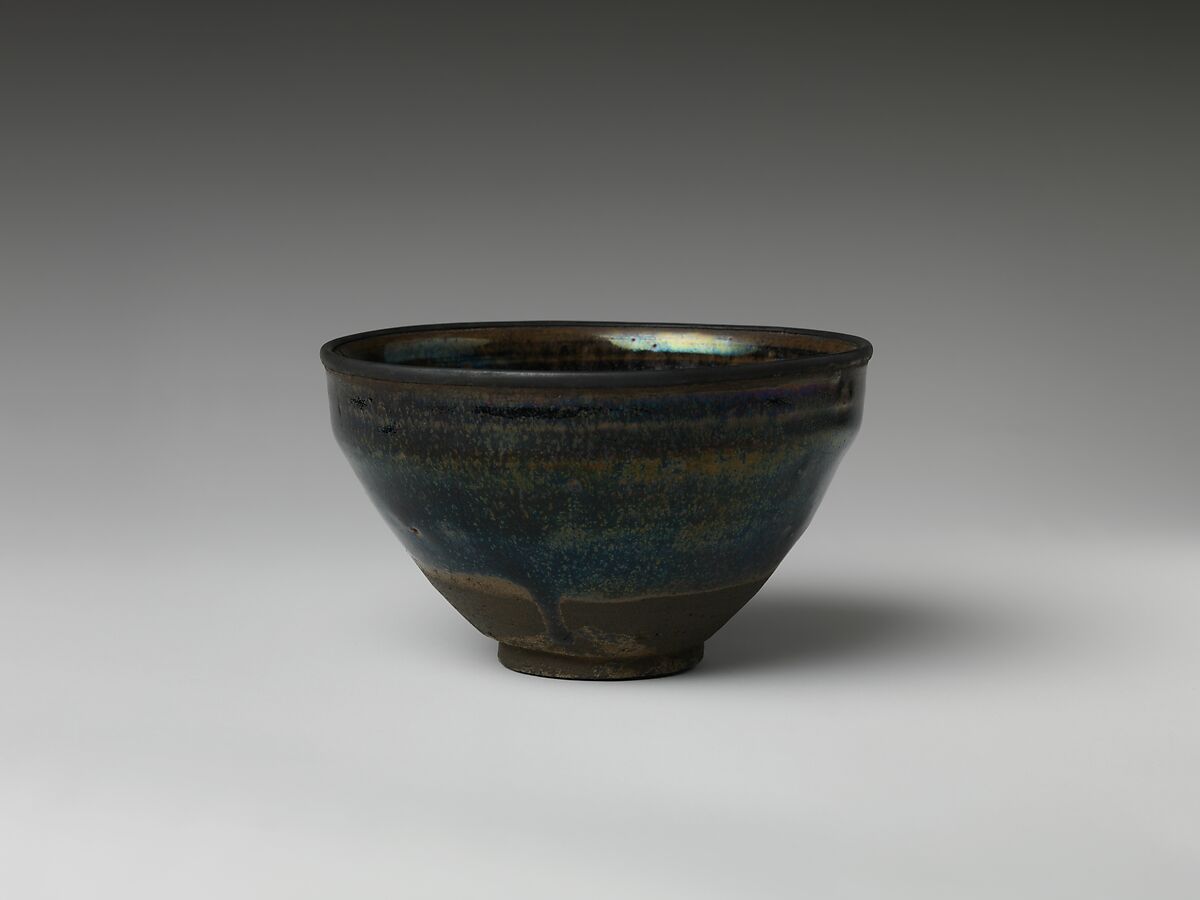 Teabowl (Chawan), Stoneware with iron-oxide glaze (Seto ware), Japan