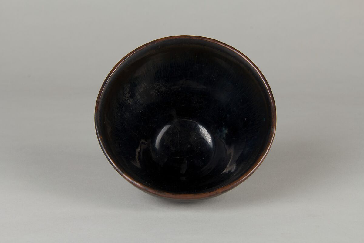 Tea bowl, Stoneware with “hare’s-fur” glaze (Jian ware), China