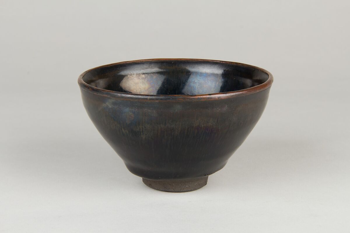 Tea bowl, Stoneware with “hare’s-fur” glaze (Jian ware), China