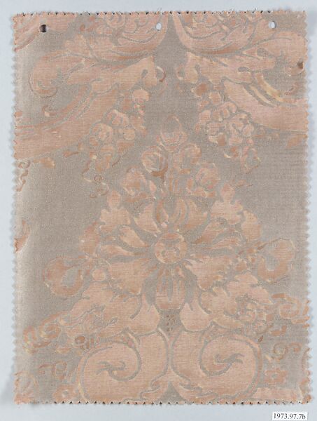 "Dandolo" Textile sample, Countess Elsie Lee Gozzi (American), Cotton 