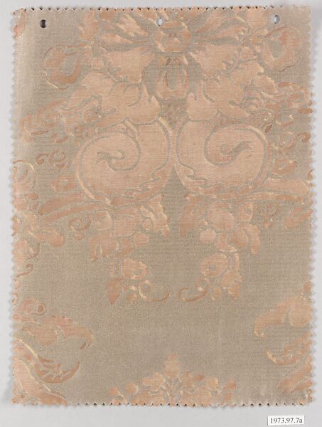 "Dandolo" Textile sample, Countess Elsie Lee Gozzi (American), Cotton