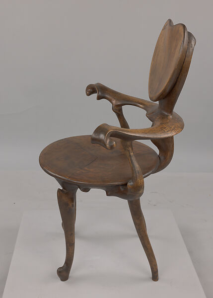 Armchair, Antoni Gaudí i Cornet (Spanish, Reus 1852–1926 Barcelona), Walnut