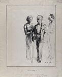 Three Figures, Guy Pène du Bois (American, New York 1884–1958 Boston, Massachusetts), Pen and black ink on paper