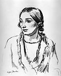 Portrait of a Girl, Eugene Speicher (American, Buffalo, New York 1883–1962 Woodstock, New York), Conté crayon on paper 