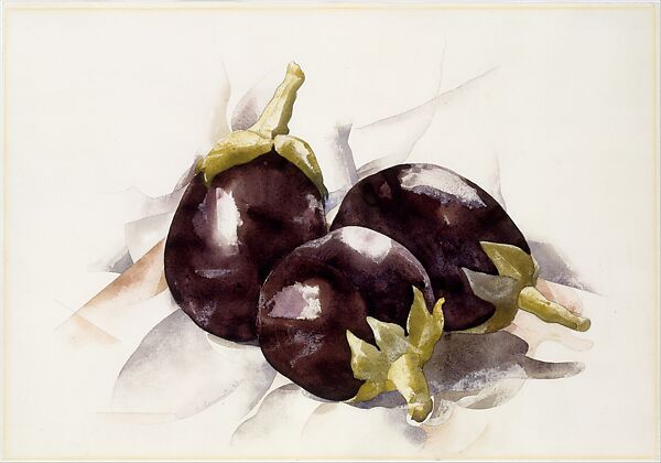 Eggplants, Charles Demuth (American, Lancaster, Pennsylvania 1883–1935 Lancaster, Pennsylvania), Watercolor and graphite on paper 