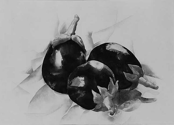 Eggplants, Charles Demuth (American, Lancaster, Pennsylvania 1883–1935 Lancaster, Pennsylvania), Watercolor and graphite on paper
