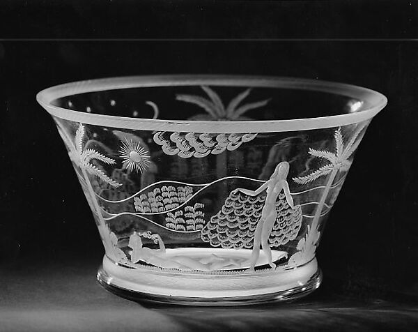 Bowl, Edward Hald (Swedish, Stockholm 1883–1980), Glass 