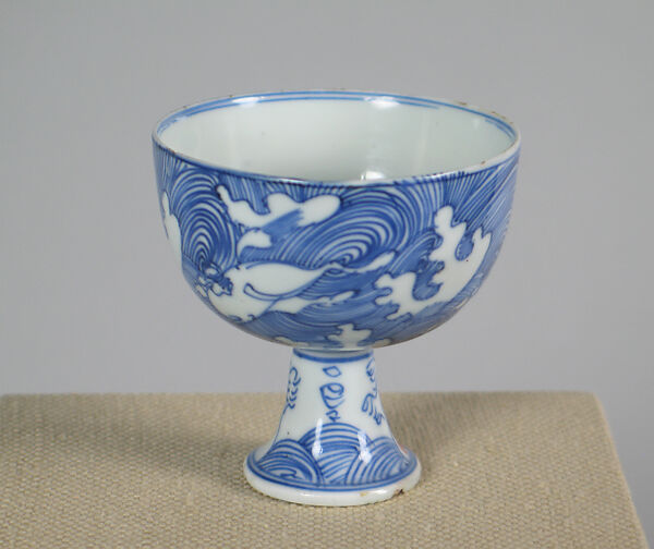 Stem cup, Porcelain, China 