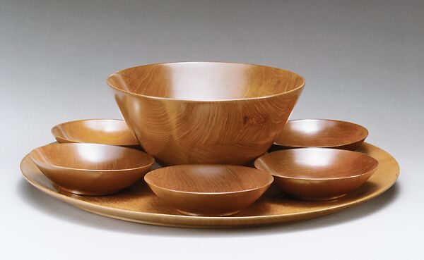 Salad bowl, James Prestini (American, Waterford, Connecticut 1908–1993 Berkeley, California), Cuban Mahogany