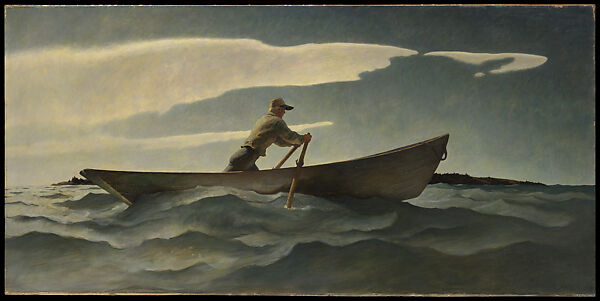 The Lobsterman (The Doryman), N.C. Wyeth (American, 1882–1945), Egg tempera on wood 