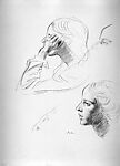 Sheet of Studies of Heads