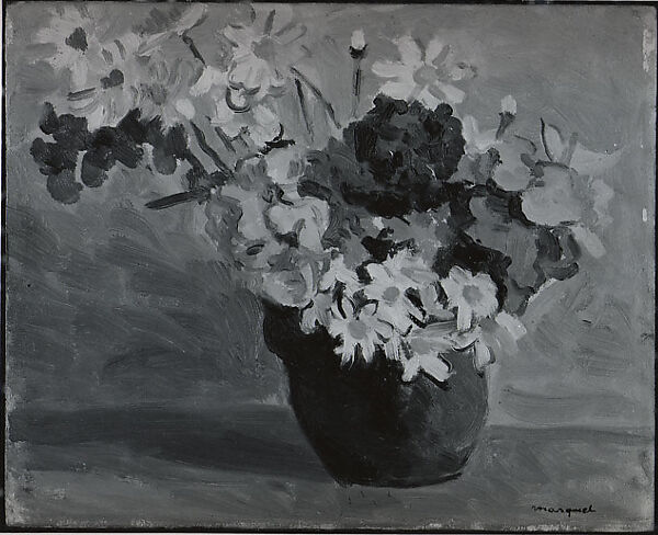 Vase of Flowers, Albert Marquet (French, Bordeaux 1875–1947 Paris), Oil on panel 