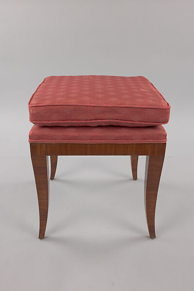 Stool, Bruno Paul (German, Seifhennersdorf 1874–1968 Berlin), Tulipwood veneer and fabric (upholstery)